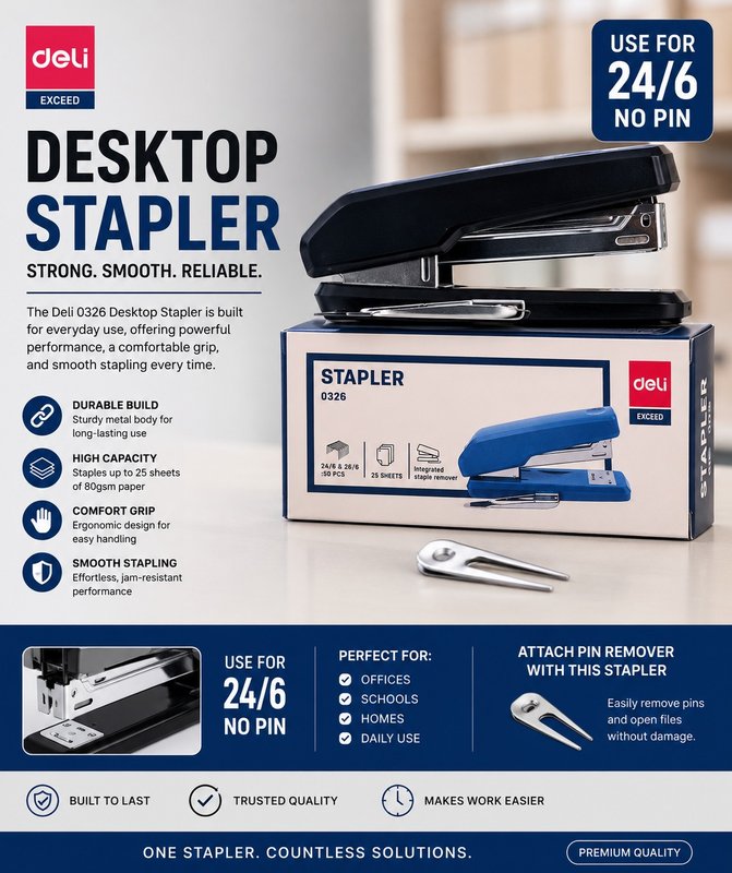 DELI DESKTOP STAPLER 0326