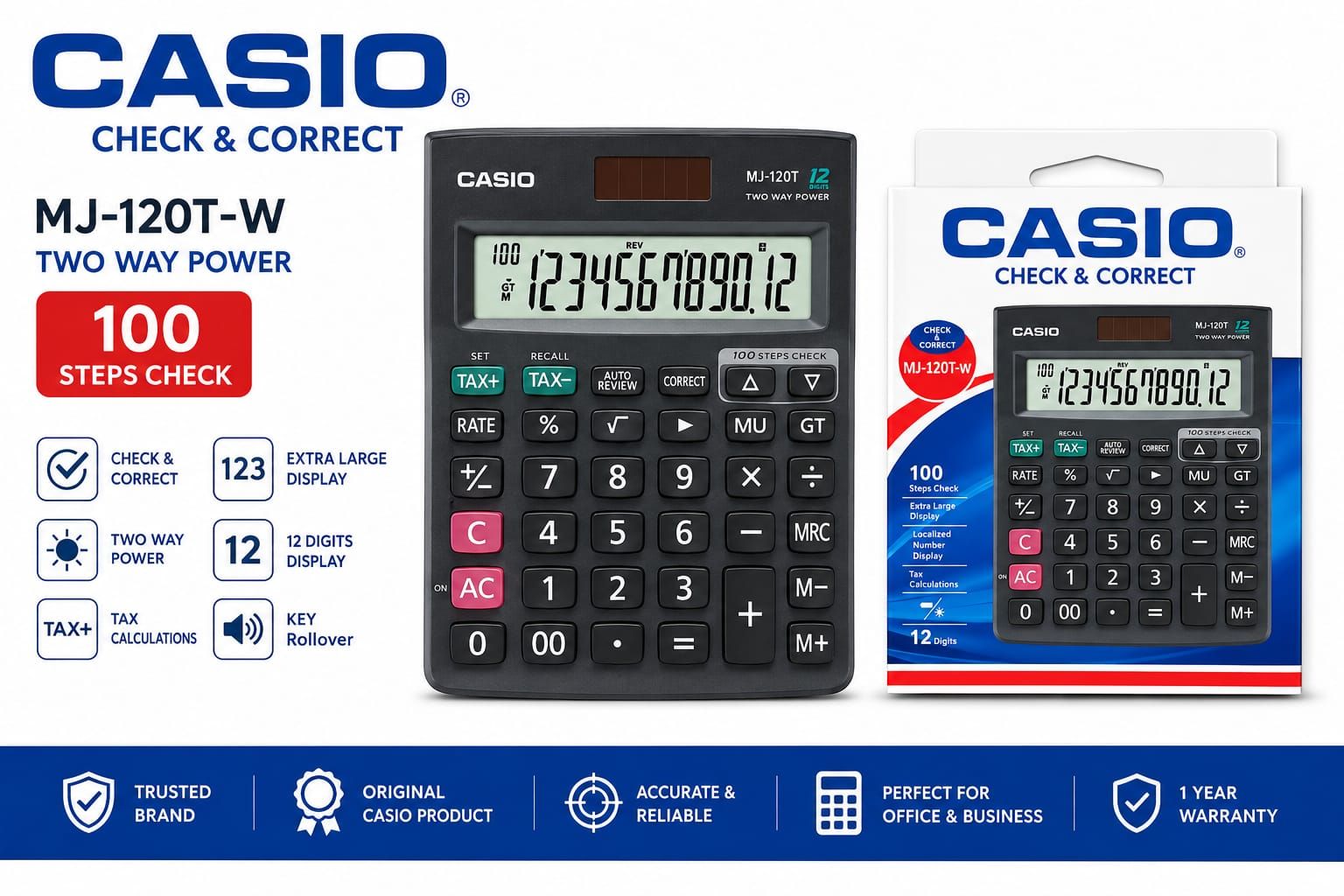 CASIO MJ-120T-W