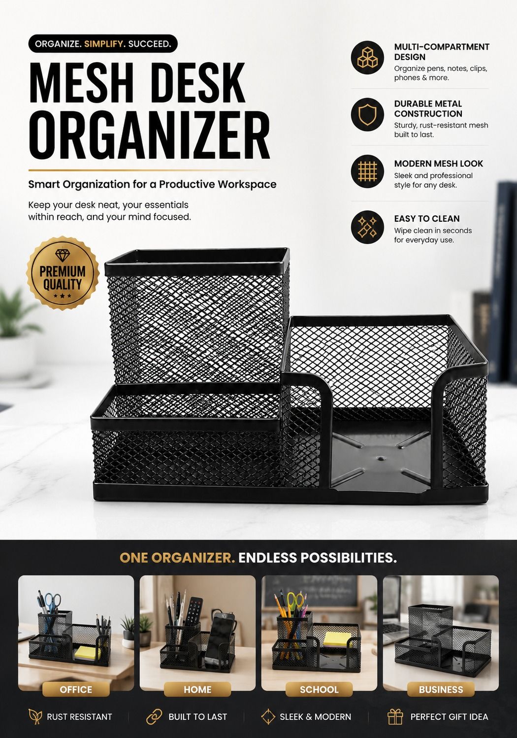 Mesh Desk Organizer