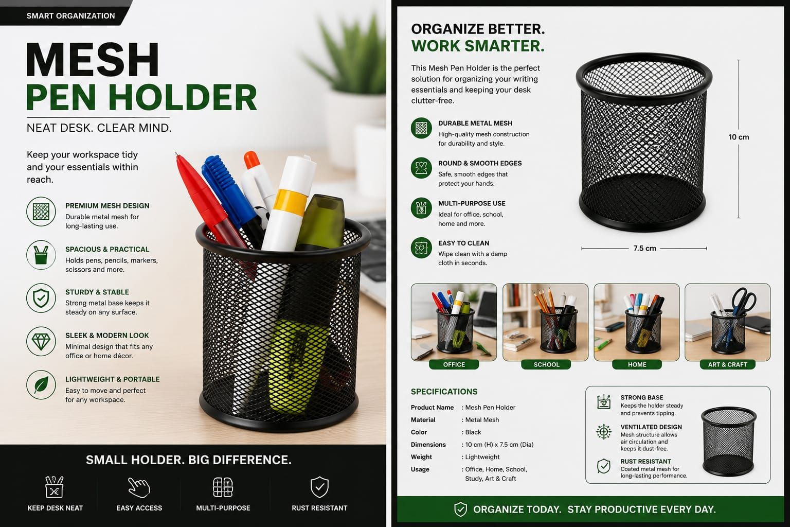 Mesh Pen Holder