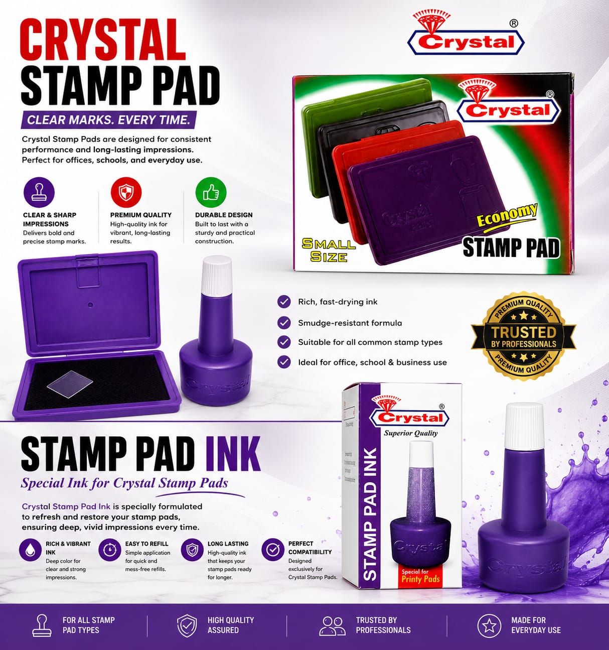 Crystal Stamp Pad and Ink
