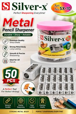 Silver Metal Pencil Sharpner