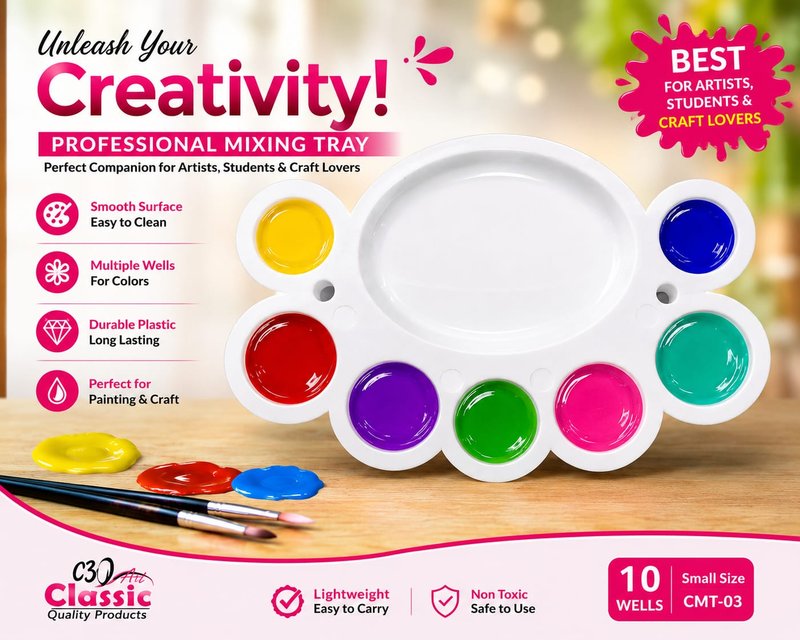 Color Mixing Tray Small Size