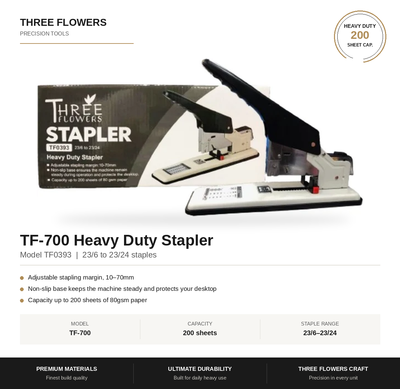 Three Flowers Stapler TF0393 (Heavy Duty)