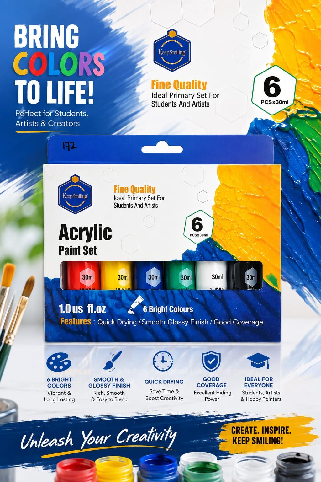 Acrylic Paint Set (6 PCS)