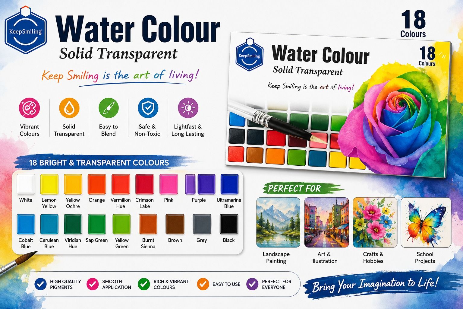 Water Colours (18 PCS)