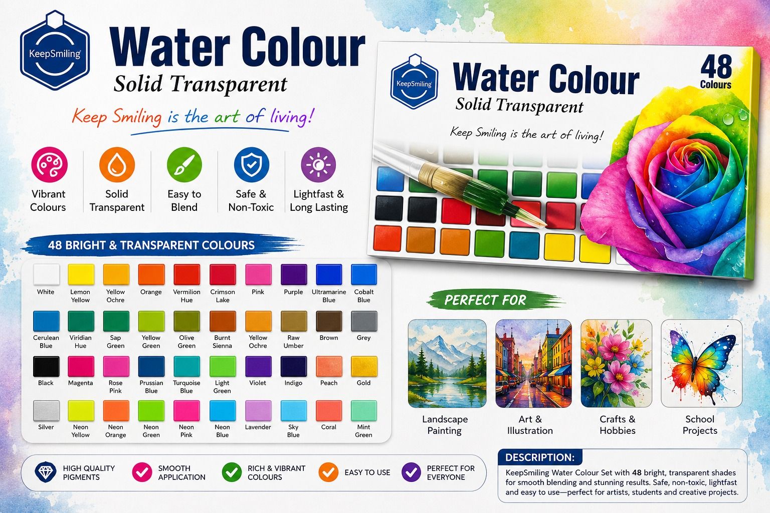 Water Colours (48 PCS)