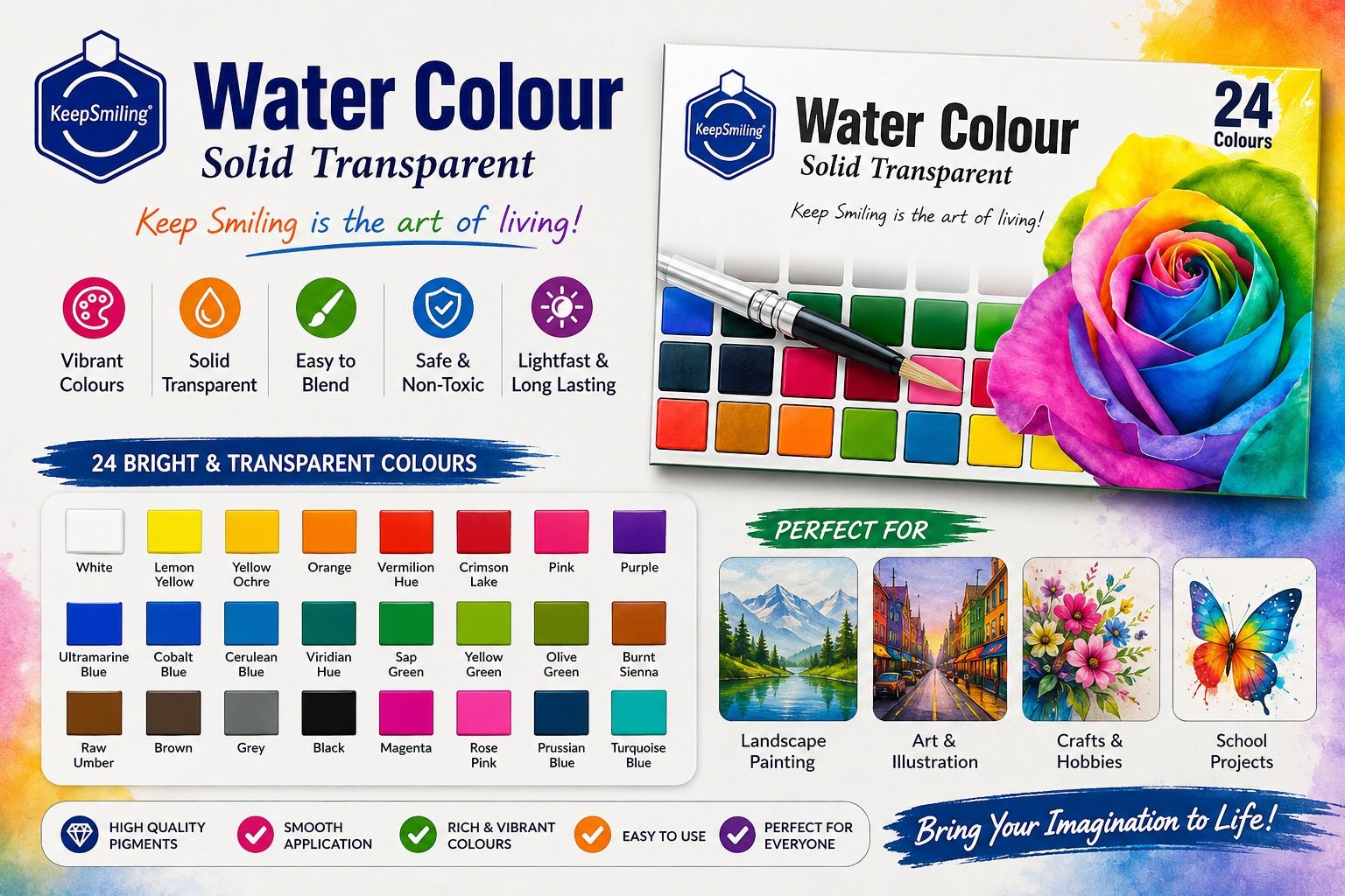 Water Colours (24 PCS)